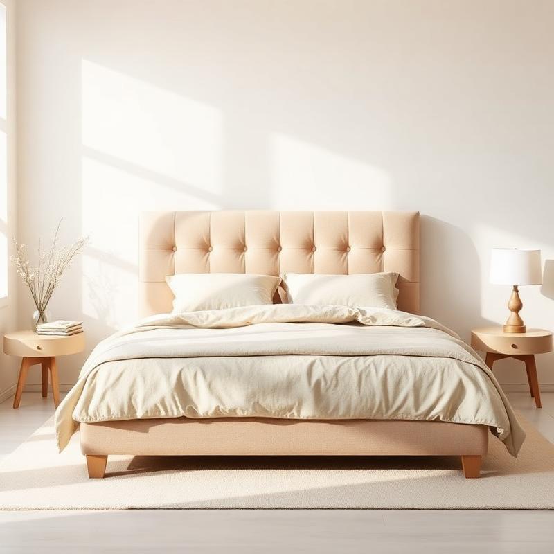 Linen Tufted Bed